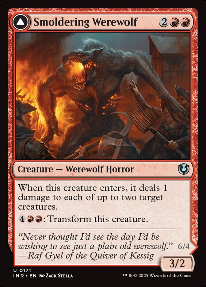 Smoldering Werewolf // Erupting Dreadwolf - Innistrad Remastered #171