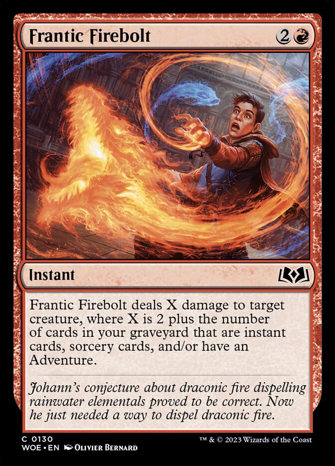 Rayo de fuego frenético | Frantic Firebolt - Wilds of Eldraine #130