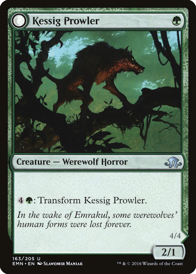 Rondador de Kessig // Depredador sinuoso | Kessig Prowler // Sinuous Predator - Eldritch Moon #163