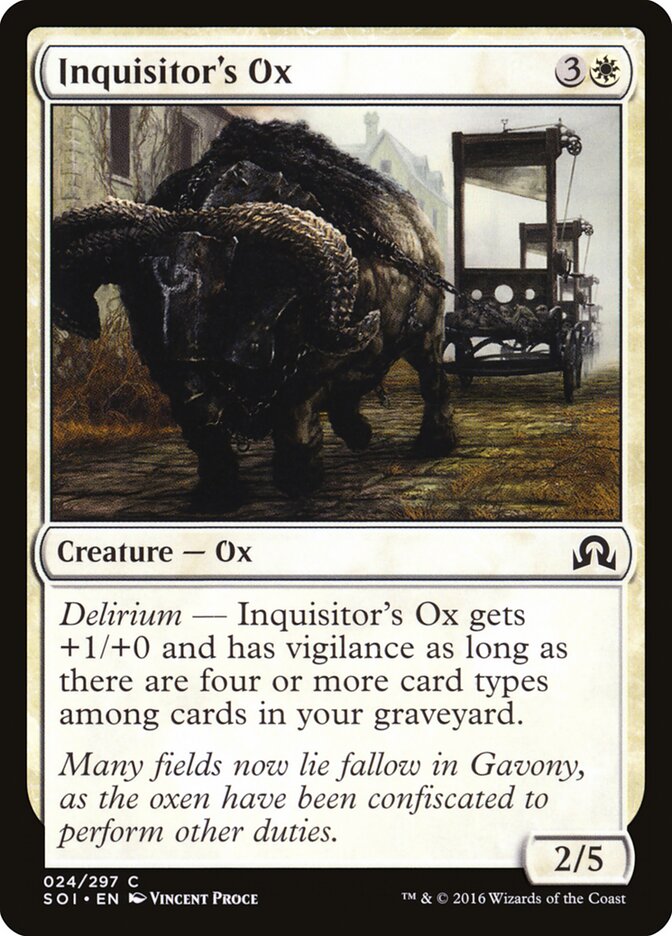 Inquisitor's Ox — Shadows over Innistrad #24